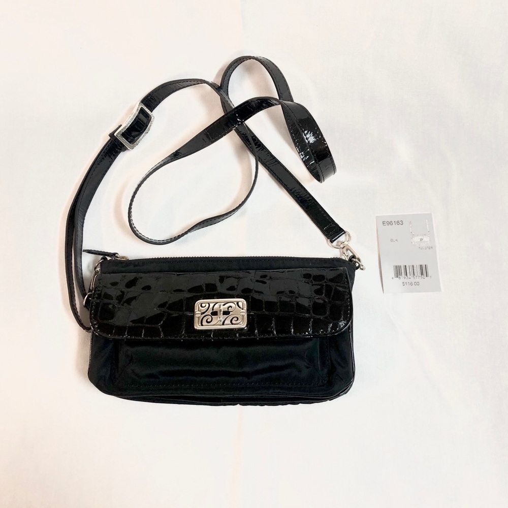 Brighton Twister Black Crossbody Purse